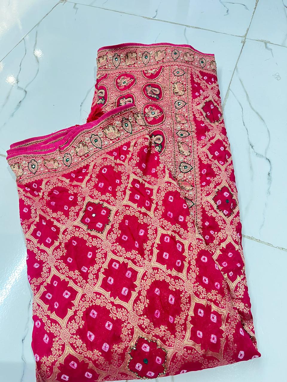 pure jorjat bandhej saree