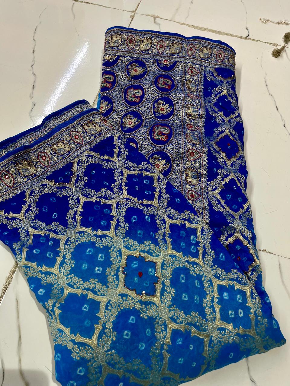 pure jorjat bandhej saree