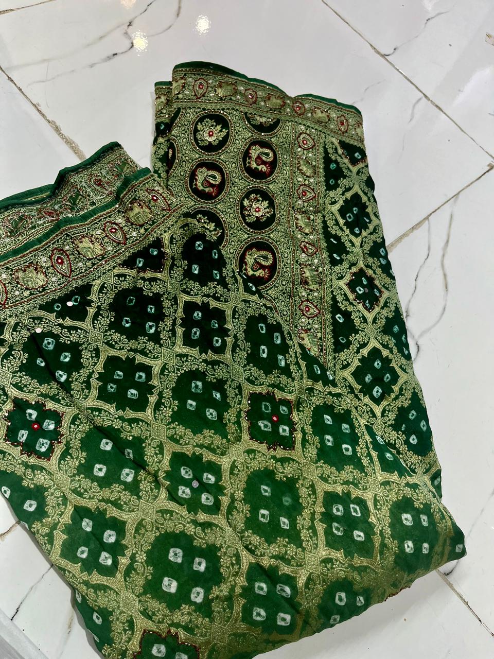 pure jorjat bandhej saree