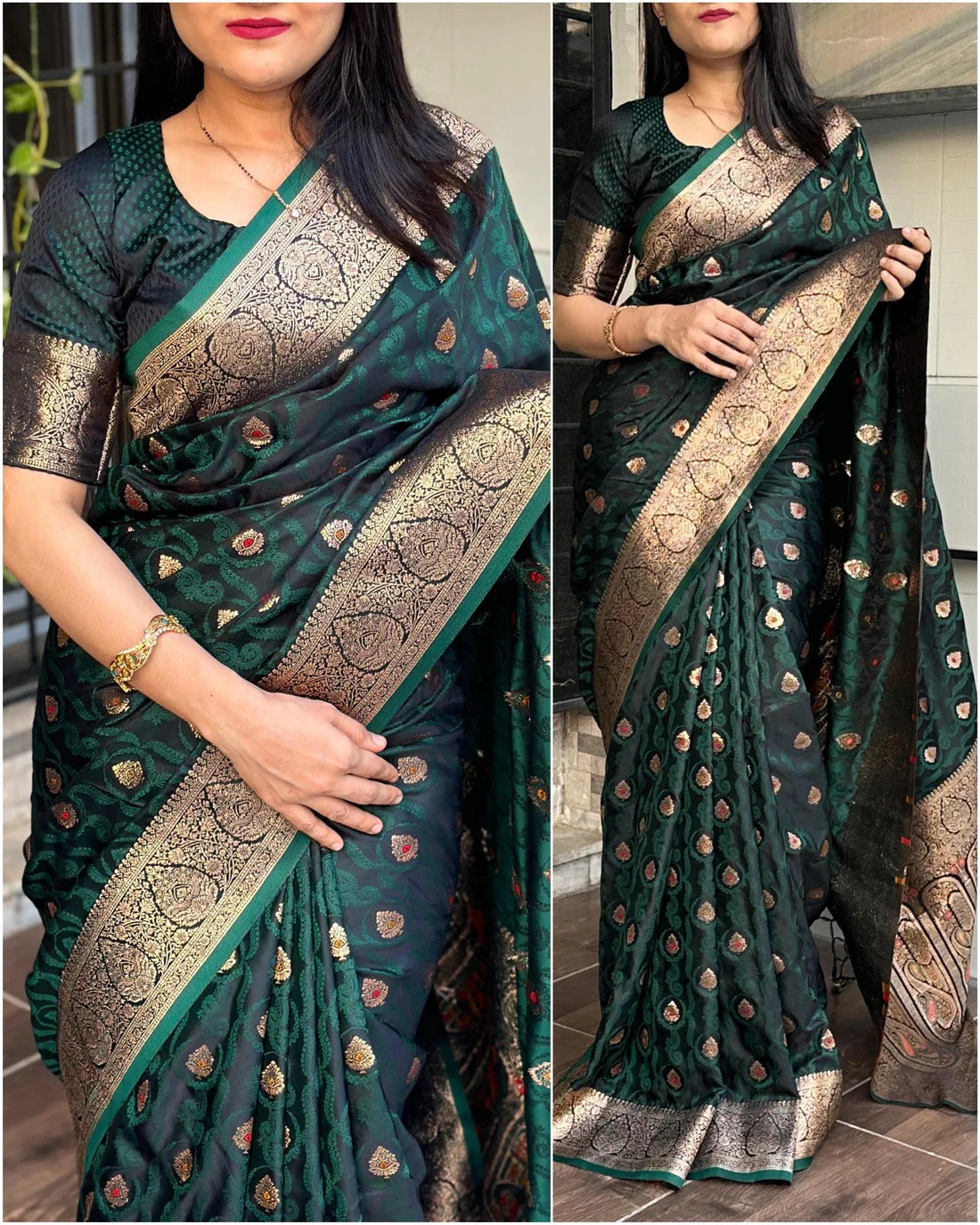 Perfect Jacquard Saree With Glimpse Of Zari Weaving saree