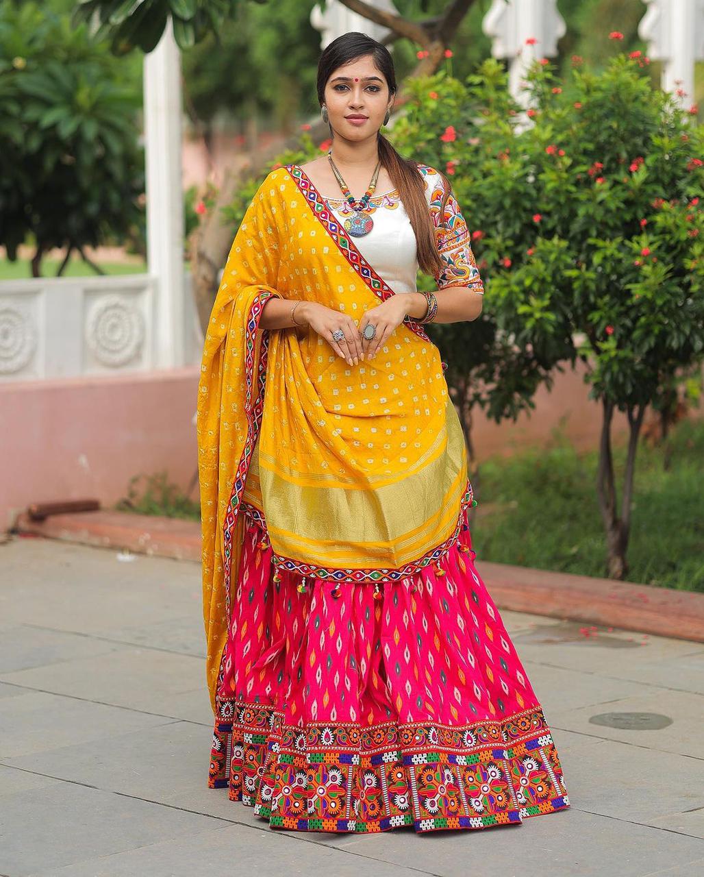 Navratri Lehanga, Multi Color Women's Lehenga, Gujrati Lehenga, Traditional Lehenga, Ghagra Choli For Women's, Festive Wear, Ethnic Wear